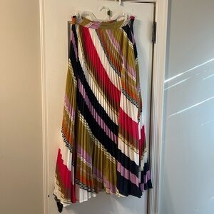 Anthropologie Maeve Multicolor Pleated Skirt